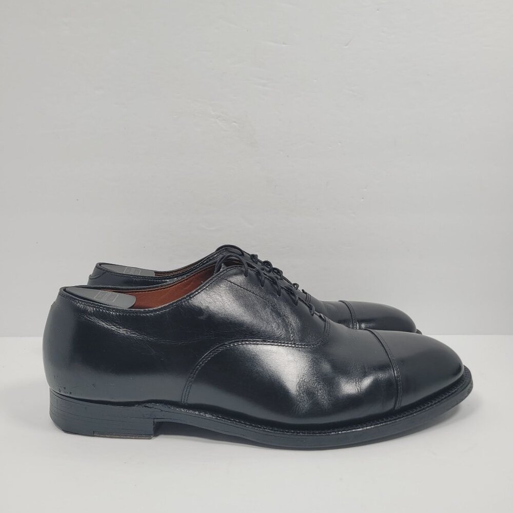 Alden 907 Straight Tip Bal Oxford Men's Black Leather Cap Toe Shoes US Size 11.5
